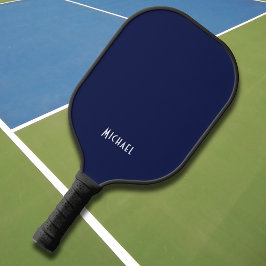 Einfache dunkelblaue Monogramm-Bezeichnung Pickleball Schläger