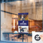 Einfache dunkelblaue Taube-Gedenkstätte für das Fo Fensteraufkleber (Café-Fenster)