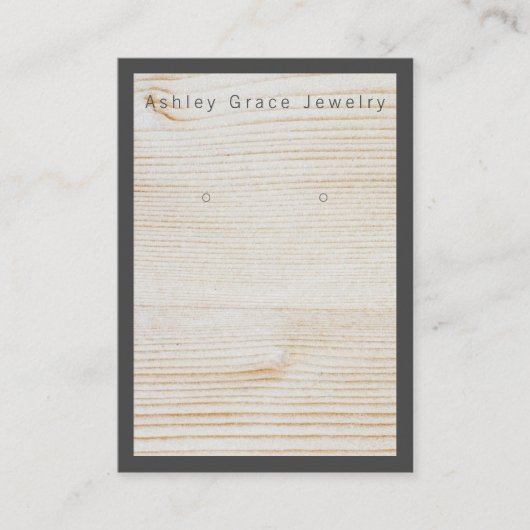 Einfache dunkelbraune Holzerdkarte Visitenkarte (Vorderseite)