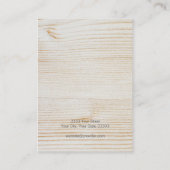 Einfache dunkelbraune Holzerdkarte Visitenkarte (Rückseite)