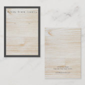 Einfache dunkelbraune Holzerdkarte Visitenkarte (Vorne/Hinten)