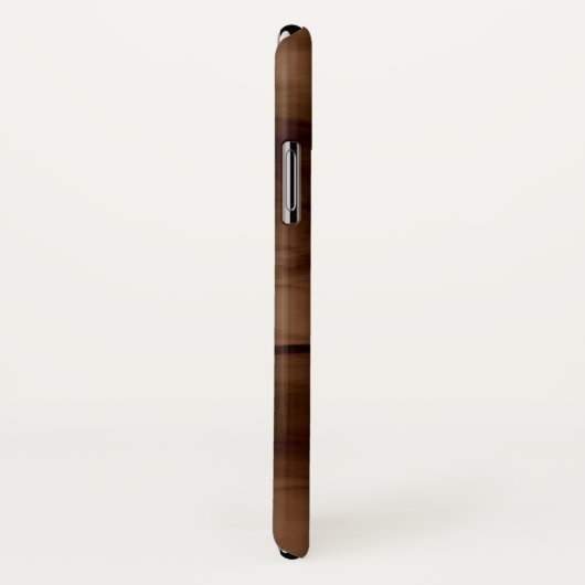 Einfache dunkelbraune, subtile Marmorverkleidung M Case-Mate iPhone Hülle (Hinten/Rechts)