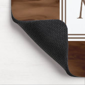 Einfache dunkelbraune, subtile Marmorverkleidung M Mousepad (Ecke)