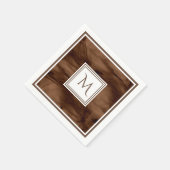 Einfache dunkelbraune, subtile Marmorverkleidung M Serviette (Ecke)