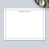 Einfache dunkelgraue Geometrie Moderne Beruflich Mitteilungskarte