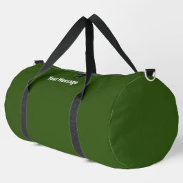 Einfache dunkelgrüne Weiße Vorlage für den Nachric Duffle Bag