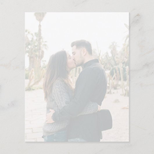 Einfache dunkelrote Monogramm-Foto Einladung zum H (Rückseite)