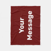 Einfache dunkelrote und weiße Textvorlage für Ihre Fleecedecke (Vorderseite)