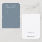 Einfache dunkle, blaue Kette, Earring Display Visitenkarte (Vorne/Hinten)