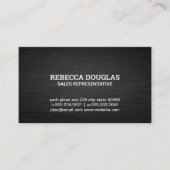 Einfache dunkle Metallic-Textur Visitenkarte (Vorderseite)