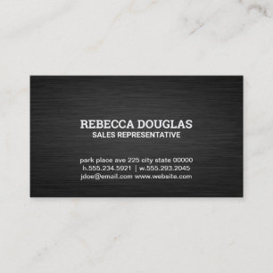 Einfache dunkle Metallic-Textur Visitenkarte