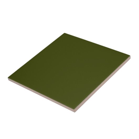 Einfache dunkle Olive Solid Color Fliese (Seite)