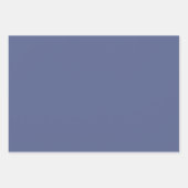 Einfache dunkle Periwinkle Blue Violet Shades Geschenkpapier Set (Vorderseite 3)