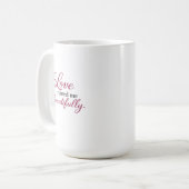 Einfache dunkle Romantik-Zitat | Gothic-Liebesästh Kaffeetasse (Vorderseite Links)