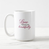 Einfache dunkle Romantik-Zitat | Gothic-Liebesästh Kaffeetasse (Links)
