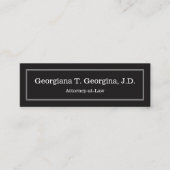 Einfache, dunkle, saubere u. berufliche mini visitenkarte (Vorderseite)