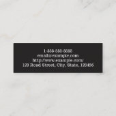 Einfache, dunkle, saubere u. berufliche mini visitenkarte (Rückseite)