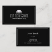 Einfache dunkle visitenkarte (Vorne/Hinten)