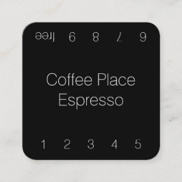 Einfache dünne dunkle Loyalitäts-Kaffee-Lochkarte Treuekarte