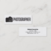 Einfache dünne Fotograf-Visitenkarte Mini Visitenkarte (Vorne/Hinten)