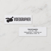 Einfache dünne Videographer Visitenkarte (Vorne/Hinten)