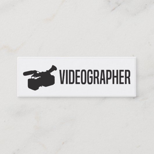 Einfache dünne Videographer Visitenkarte (Vorderseite)