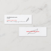 Einfache dünne Visitenkarte der Feder/des Blattes (Vorne/Hinten)