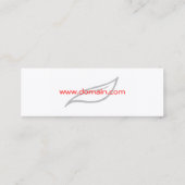 Einfache dünne Visitenkarte der Feder/des Blattes (Rückseite)