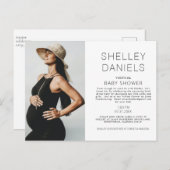 Einfache Dusche per Mail Foto Kinderdusche Einladungspostkarte (Vorne/Hinten)