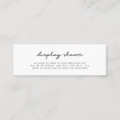 Einfache Duschkarteneinlage Mini Visitenkarte (Vorderseite)