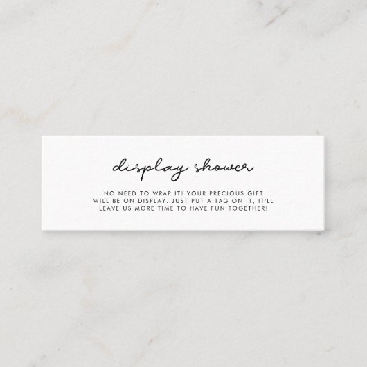 Einfache Duschkarteneinlage Mini Visitenkarte (Vorderseite)