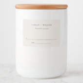 Einfache Dusky Egg Elfenbeinkühe Weiße Minimale Pl Lebensmitteletikett (Vorderseite)