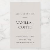 EINFACHE DUSKY EGG IVORY WHITE MINIMAL MODERNE KAN LEBENSMITTELETIKETT (Einzelnes Label)