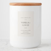 EINFACHE DUSKY EGG IVORY WHITE MINIMAL MODERNE KAN LEBENSMITTELETIKETT (Vorderseite)