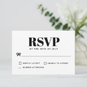 Einfache Dusty Blue Moderne Minimalistische UAWG RSVP Karte (Stehend Vorderseite)