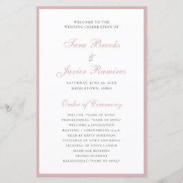 Einfache Dusty Rose Elegantes formales Hochzeitspr