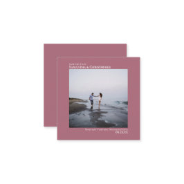 Einfache Dusty-Rose Hochzeit Speichern Sie das Dat Mitteilungskarte