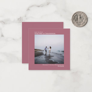 Einfache Dusty-Rose Hochzeit Speichern Sie das Dat Mitteilungskarte