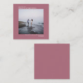 Einfache Dusty-Rose Hochzeit Speichern Sie das Dat Mitteilungskarte (Vorne/Hinten)