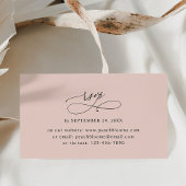 Einfache Dusty-Rose Hochzeiten Online-RSVP-Karten Visitenkarte