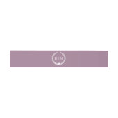 Einfache Dusty Rose Mauve Minimalistisch Monogram Einladungsbanderole (Flach)