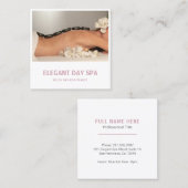 Einfache Dusty Rose Rosa Eleganter Wellness-Center Quadratische Visitenkarte (Vorne/Hinten)