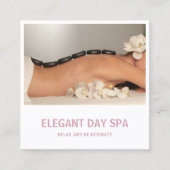 Einfache Dusty Rose Rosa Eleganter Wellness-Center Quadratische Visitenkarte (Vorderseite)