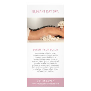 Einfache Dusty Rose Rosa Eleganter Wellness-Center Werbekarte