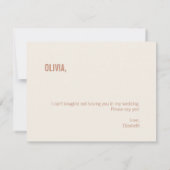 Einfache Dusty Terracotta Flower Girl Vorschlag Ca Mitteilungskarte (Rückseite)