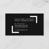 Einfache / Eckpunkte (weiß) Visitenkarte (Rückseite)