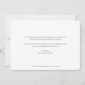 Einfache, EDITABLE-FARBkarte Save the Date Dankeskarte (Rückseite)