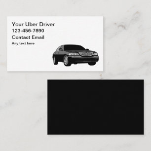 Einfache, editierbare Visitenkarten für Uber-Fahre Visitenkarte