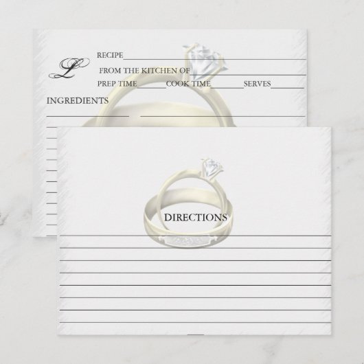 Einfache Ehefrau Hochzeitsringe Rezeptionskarten Postkarte (Vorne/Hinten)