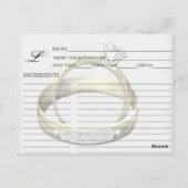 Einfache Ehefrau Hochzeitsringe Rezeptionskarten Postkarte (Rückseite)